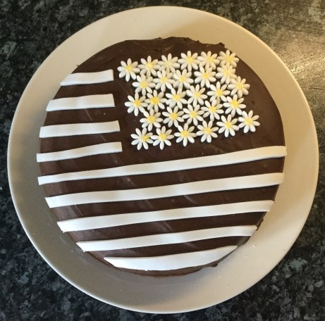 Chocolatey floral flag